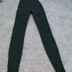 green mesh lululemon leggings